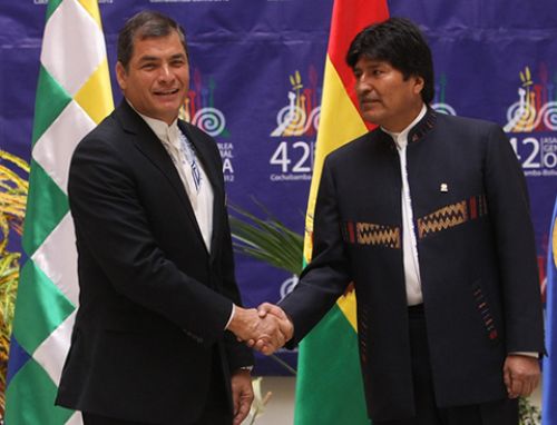 Evo Morales asegura que Rafael Correa no ir a nueva reeleccin por temas familiares