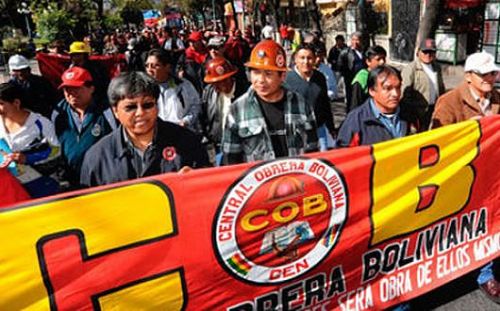 La COB pide a Evo Morales la renuncia de cinco ministros por ser neoliberales