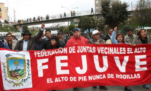 Fejuve de El Alto se sumará a la huelga del gobernador Patzi para exigir más recursos