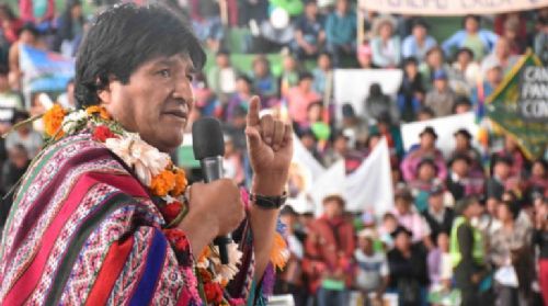 Evo Morales dice que lo mejor que ha parido la Pachamama es el MAS
