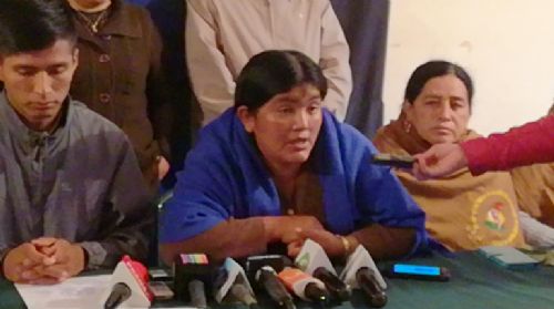 Margarita Terán anuncia que cocaleros del Chapare demandaran a Tuto Quiroga