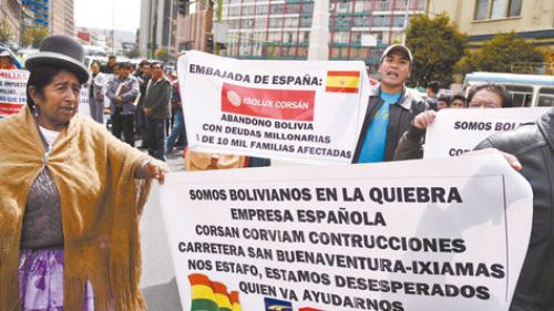 Gobierno boliviano cobrará $us 154 millones a empresa española que abandono de 2 obras