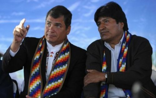 Evo Morales desea que Rafael Correa sea su amauta en temas financieros