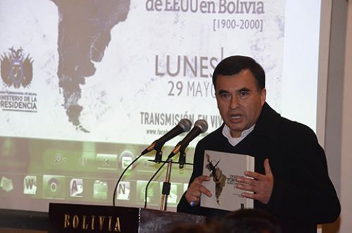 Gobierno presenta 6 tomos del libro: Un siglo de intervención de EEUU en Bolivia